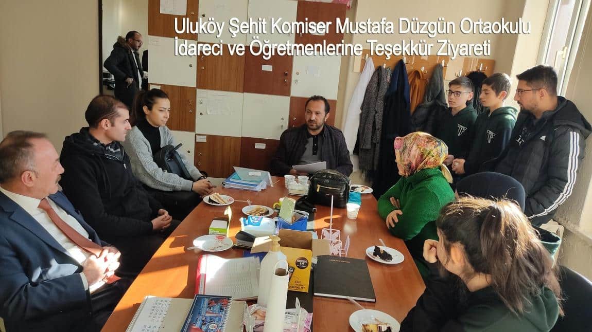 Uluköy ŞKMD Ortaokulu İdareci ve Öğretmenlerine Teşekkür Ziyareti